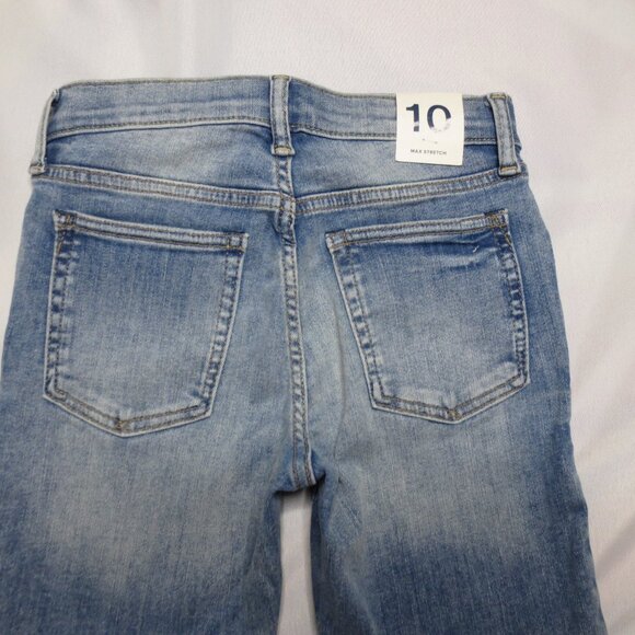 NWT GAP youth JEANS denim SKINNY blue STRETCH adjustable DISTRESSED SIZE 10 - Picture 12 of 13